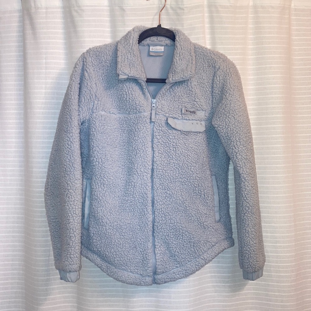 Columbia PFG Fleece Jacket Light Blue XS